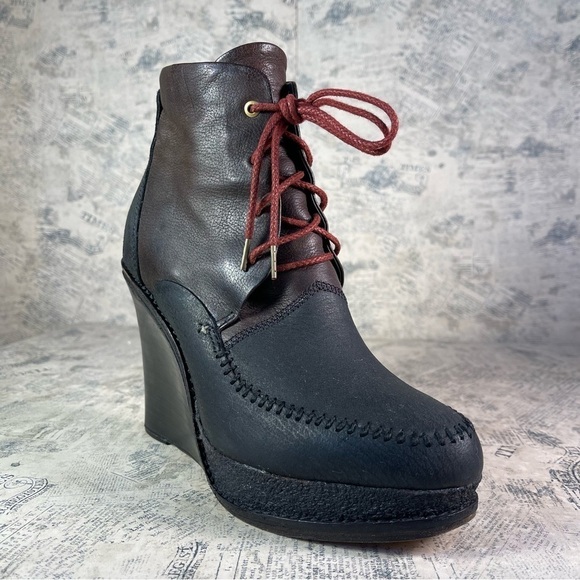 rag & bone Odval Two-Tone Desert Wedge Boots - Picture 2 of 11